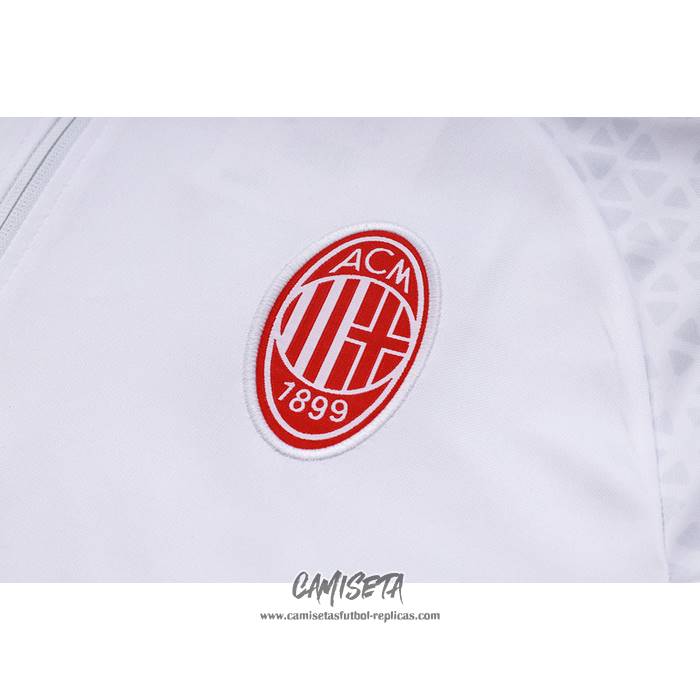 Chandal de Sudadera del AC Milan 2023-2024 Blanco